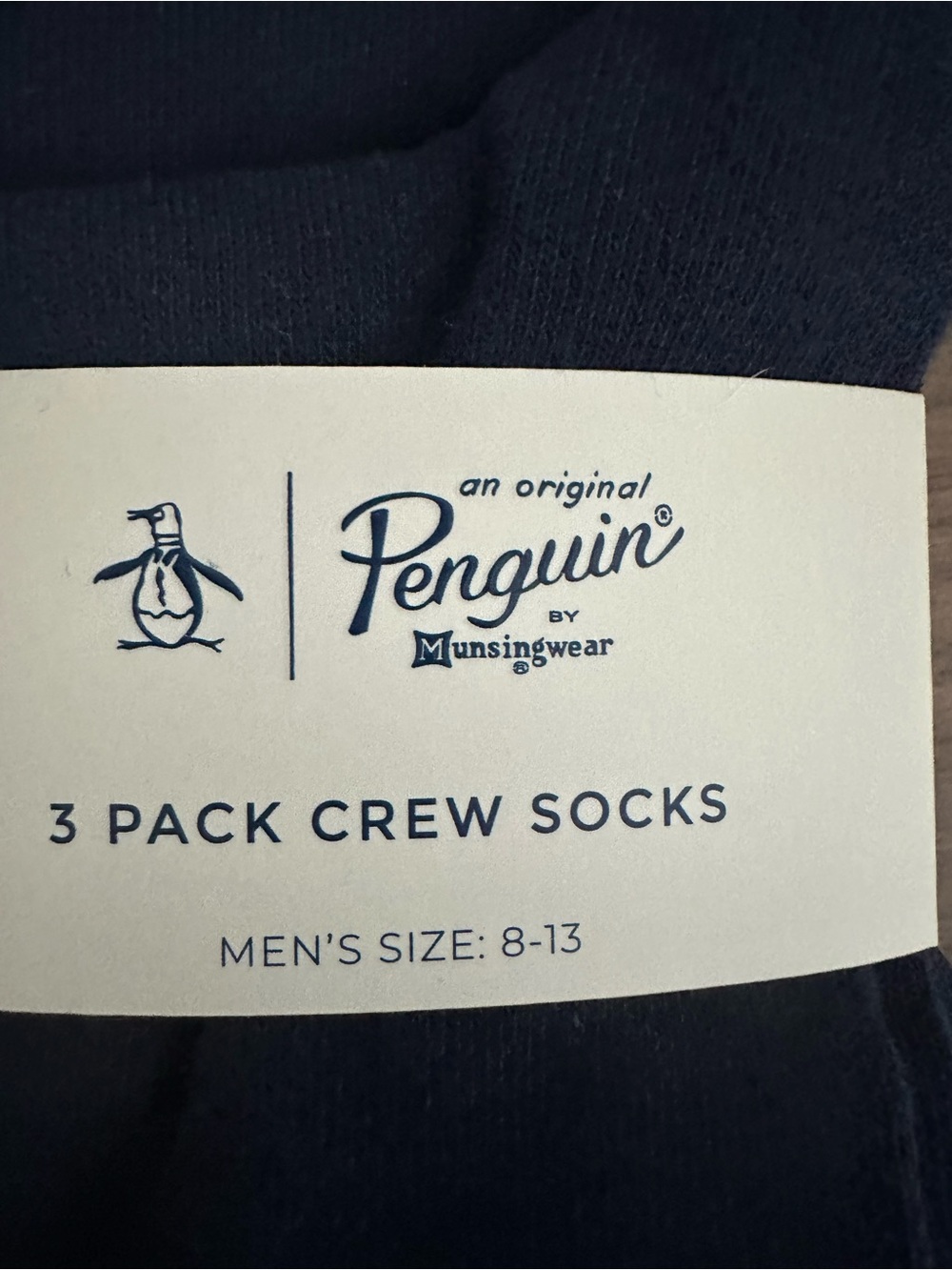 Original Penguin Navy Blue Men's Crew Socks 3-Pack. NWT.
